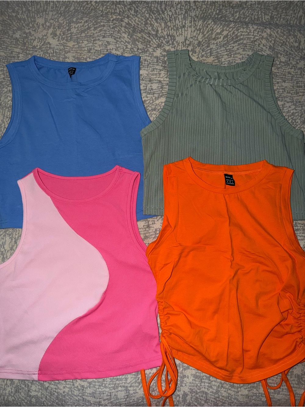 SHEIN Blue, Sage, Pink & Orange Women’s Tank Top Set